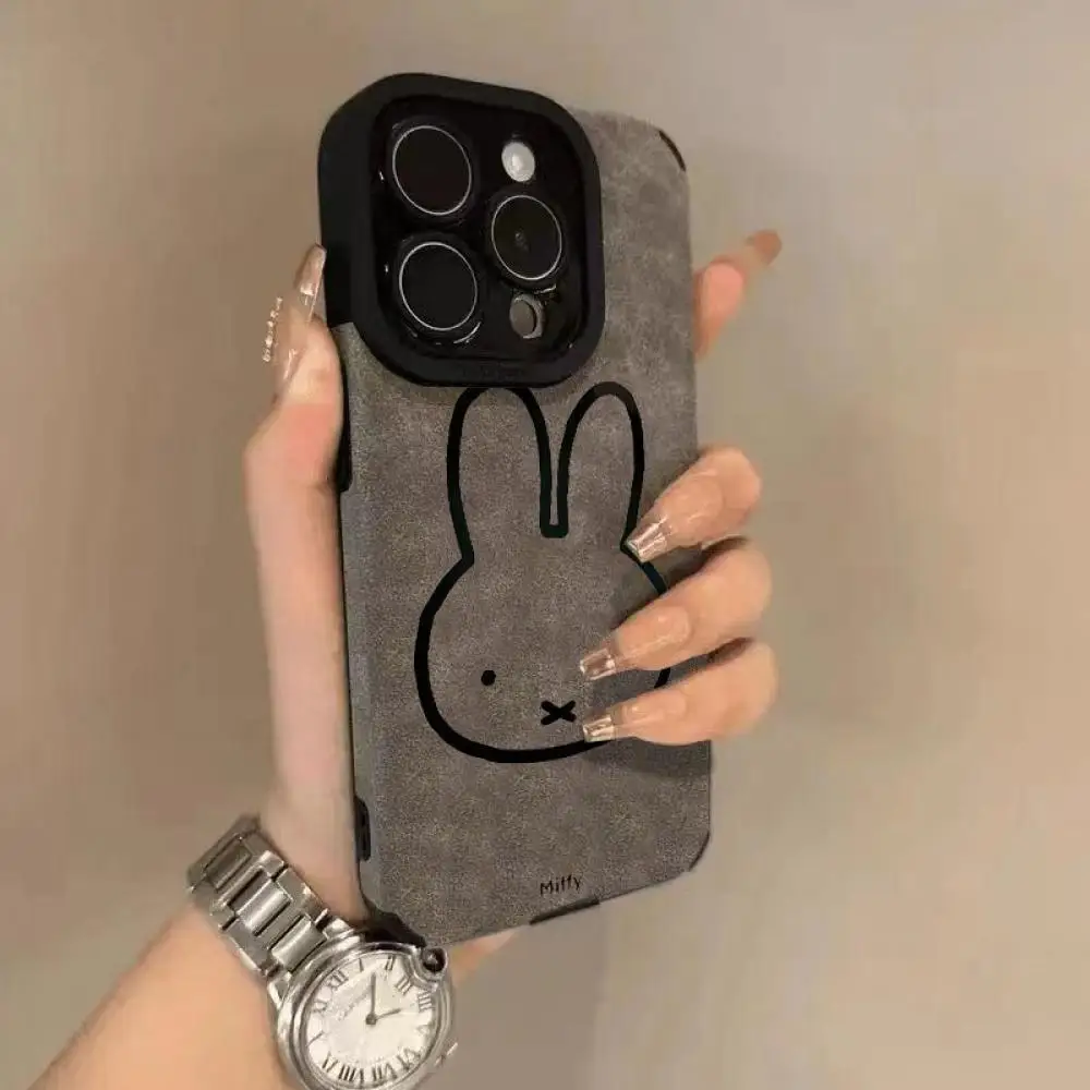 

Чехол для телефона Miffy Rabbit, аниме, милый мультяшный креативный простой мультистильный чехол с защитой от падения и ударов, кавайный чехол для iPhone, подарок для девочки