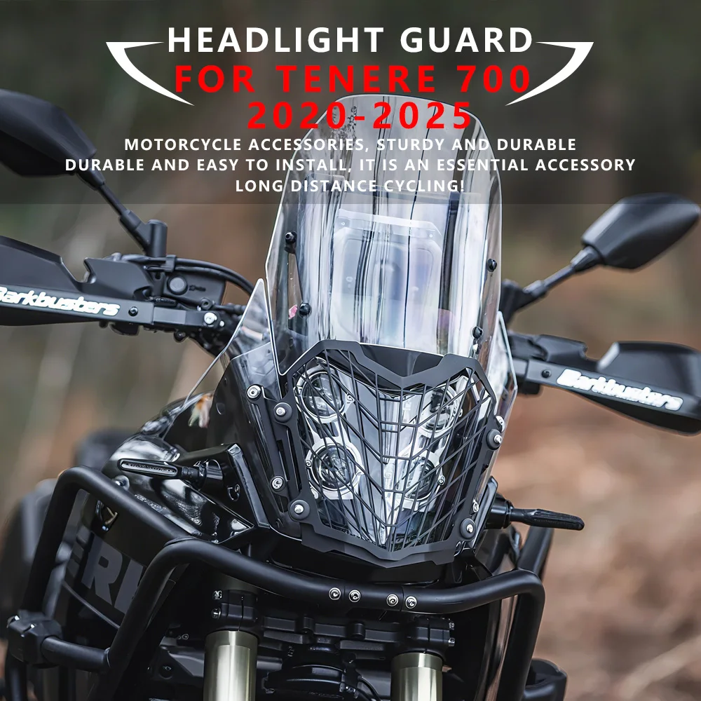 

MTKRACING для YAMAHA TENERE 700 2020-2025, решетка передней фары мотоцикла, защитная крышка, декоративная фара