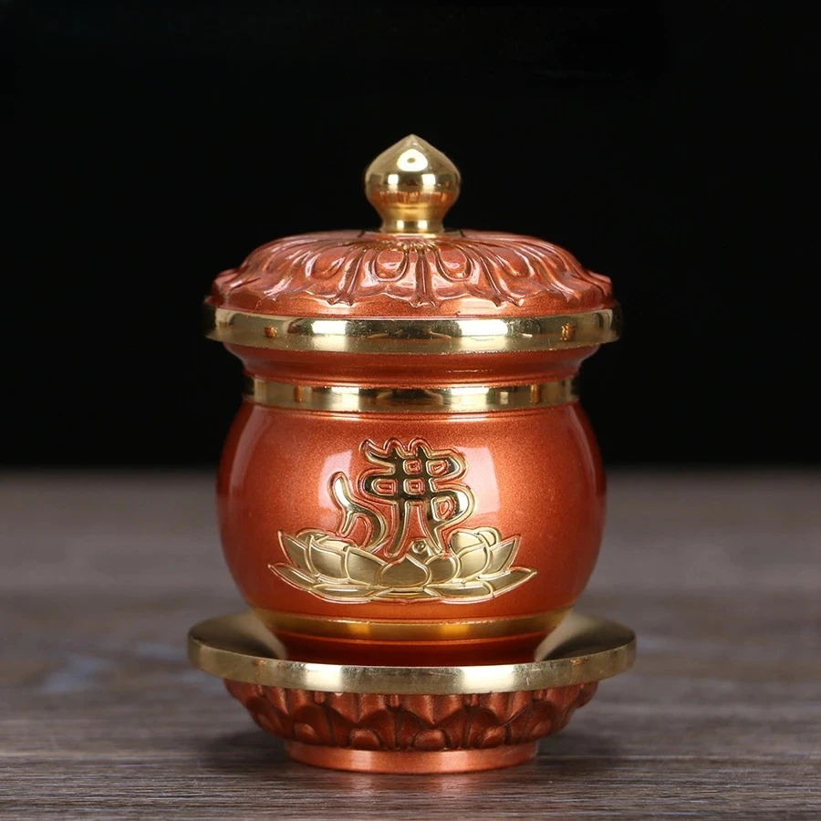 Holy Water Cup Buddha shaped water purification cup Buddha front offerings Home decor Offering ornaments in front of the Buddha