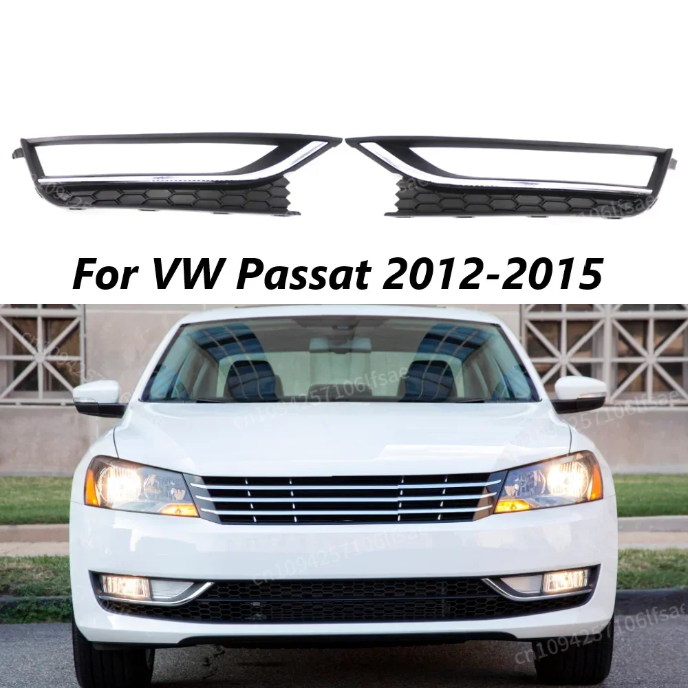 

Car Front Left Right Bumper Fog Light Lamp Chrome Grill For VW Passat 2012 2013 2014 2015 561853665A 561853666A US Version