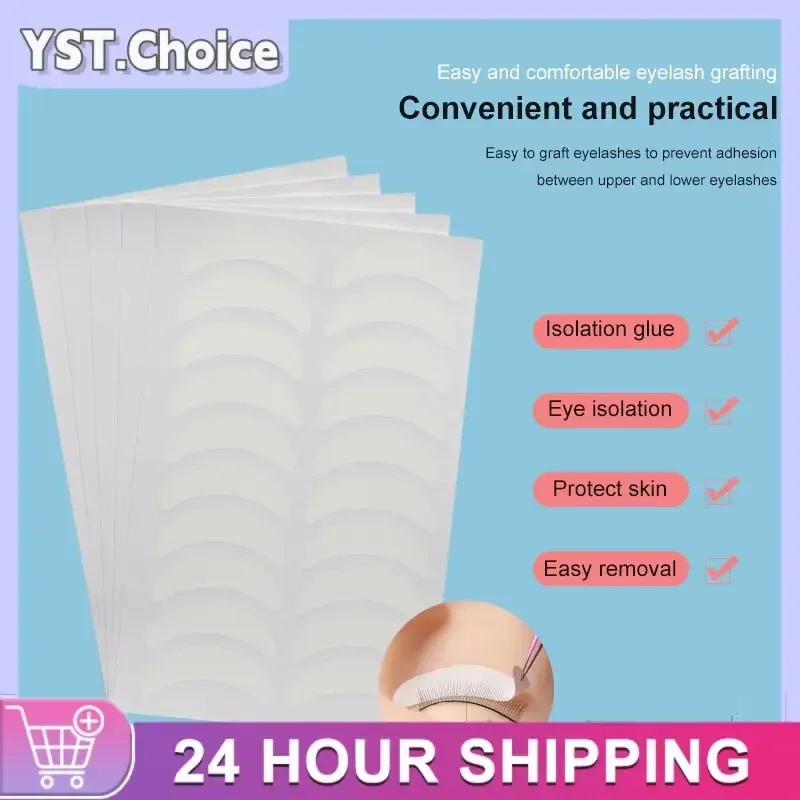 Patchs en papier pour extension de cils, tampons pour les yeux, enveloppes autocollantes, outils de maquillage, vente en gros, 100 pièces/ensemble