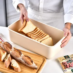 Bamboo Cover Storage Boxes Home Bakery Desktop Decor Organizer Kitchen Bread Box Dessert Snack Breadbasket Food Container