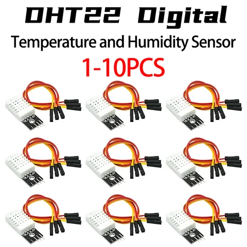 XCW DHT22 Digital Temperature and Humidity Sensor AM2302 Module+PCB with Cable For Arduino 1-10PCS