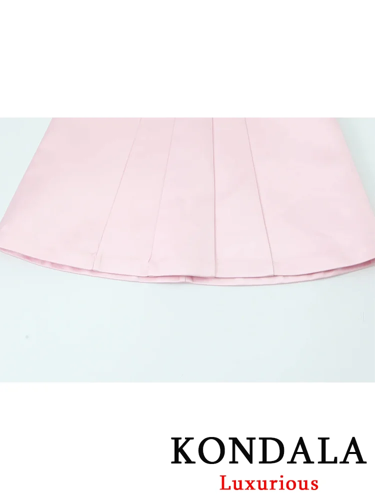 KONDALA Sexy Party Chic Mini abito da donna con fiocco Solido senza maniche Backless Zipper Cami Dress New Fashion 2025 Abito autunnale