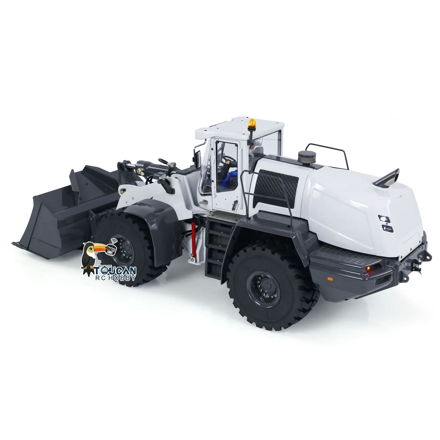 Xdrc 580 1/14 metal rc carregador hidráulico rtr modelo de veículo de engenharia com alta simulação luzes fumaça efeitos brinquedos para adultos