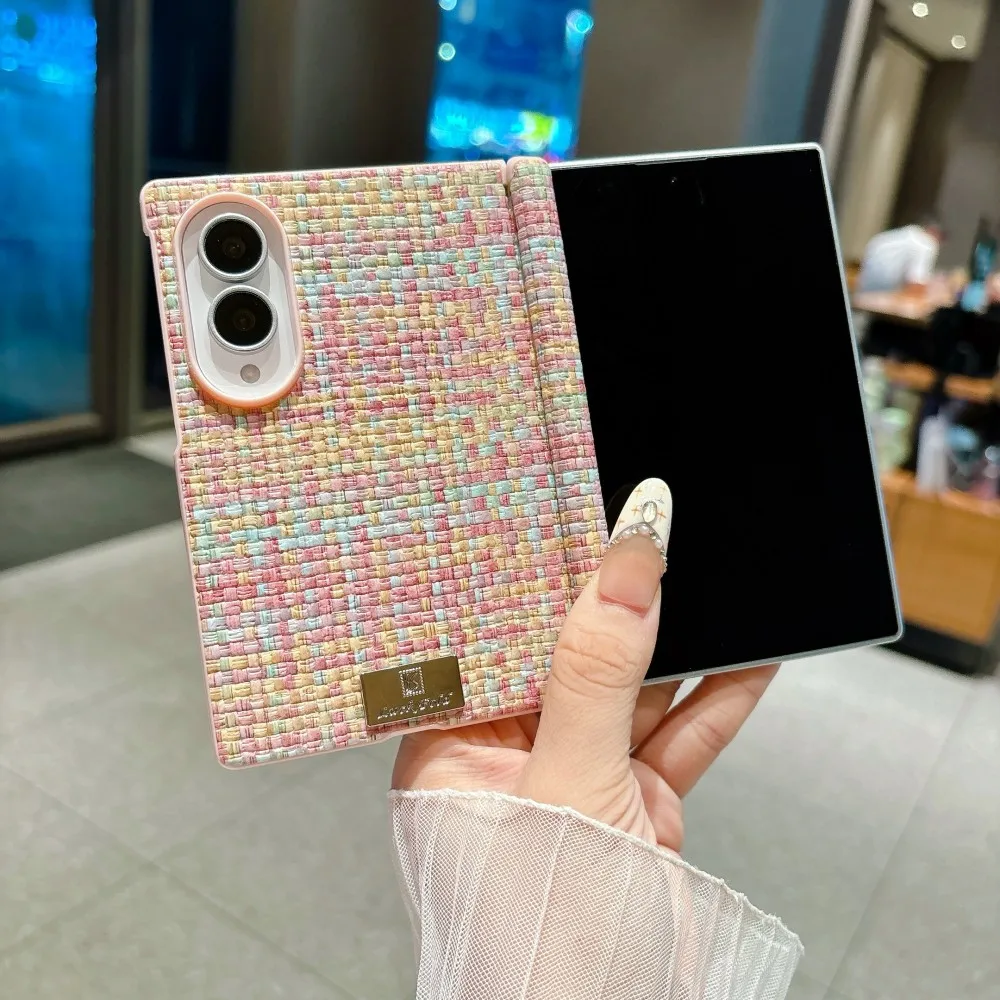 For Samsung Galaxy Z Fold 8 Case Luxury PU Compilation pattern Protective Back Cover case For Samsung Z Fold 8 Phone Shell