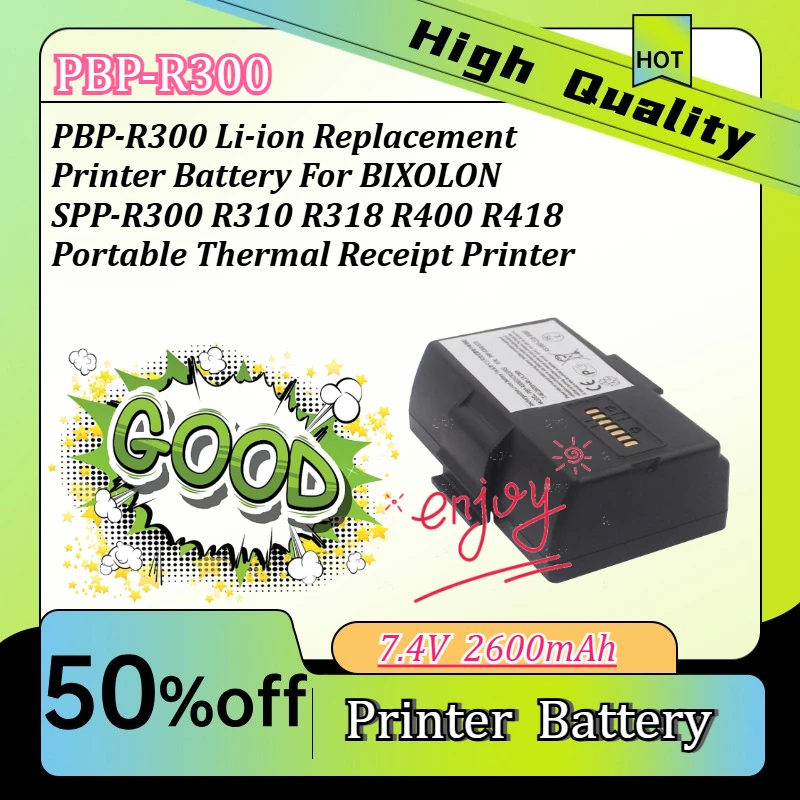 PBP-R300 Li-ion Replacement Printer Battery For BIXOLON SPP-R300 R310 R318 R400 R418 Portable Thermal Receipt Printer