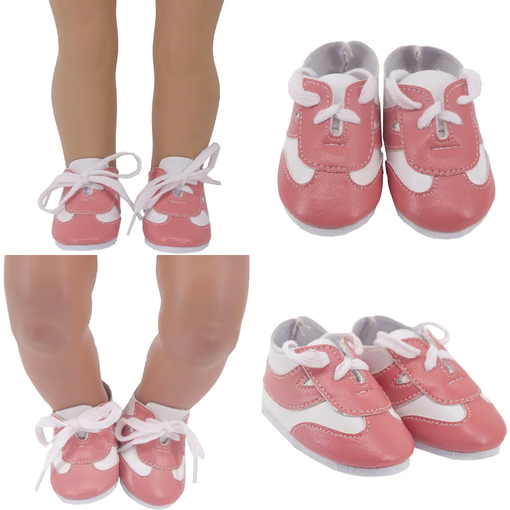7 Cm Lace-up Sneakers Doll Clothes Shoes Accessories For 18 inch American Doll 43 Cm Baby Doll Generation Dolls Shoes,Gifts