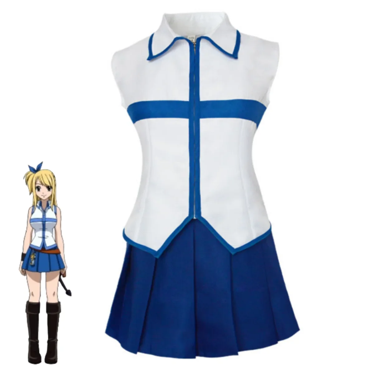 

Anime FAIRY TAIL Lucy Heartfilia Cosplay Costume Slayers White Shirt Skirt Uniform Headband Woman Sexy Carnival Party Suit 2025