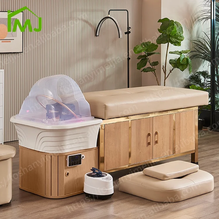 Hair Wash Shampoo Massage Salon Hair Salon Furniture Cama Para Spa Korean Head Spa Bed
