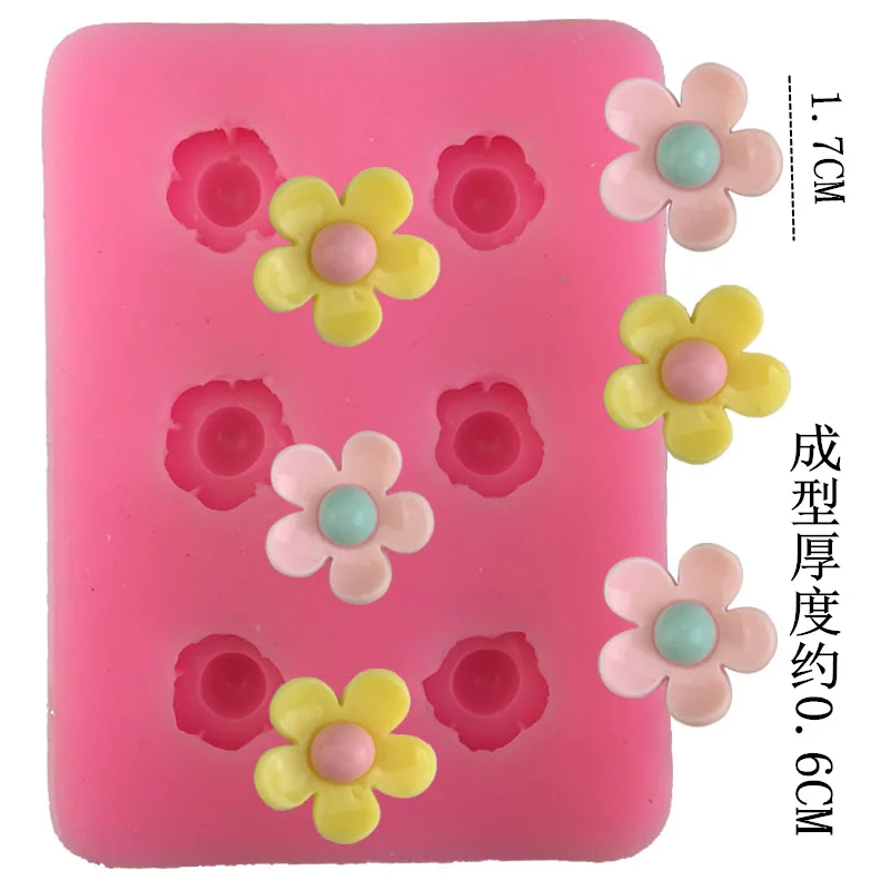 kitchen cake tools flower daisy cherry blossom silicone mold chocolate Mu Si fondant baking mold diy gypsum drops decoration