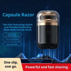 Men's Portable Mini Razor Nose Hair Trimmer Small Mini Razor Powerful Personal Care