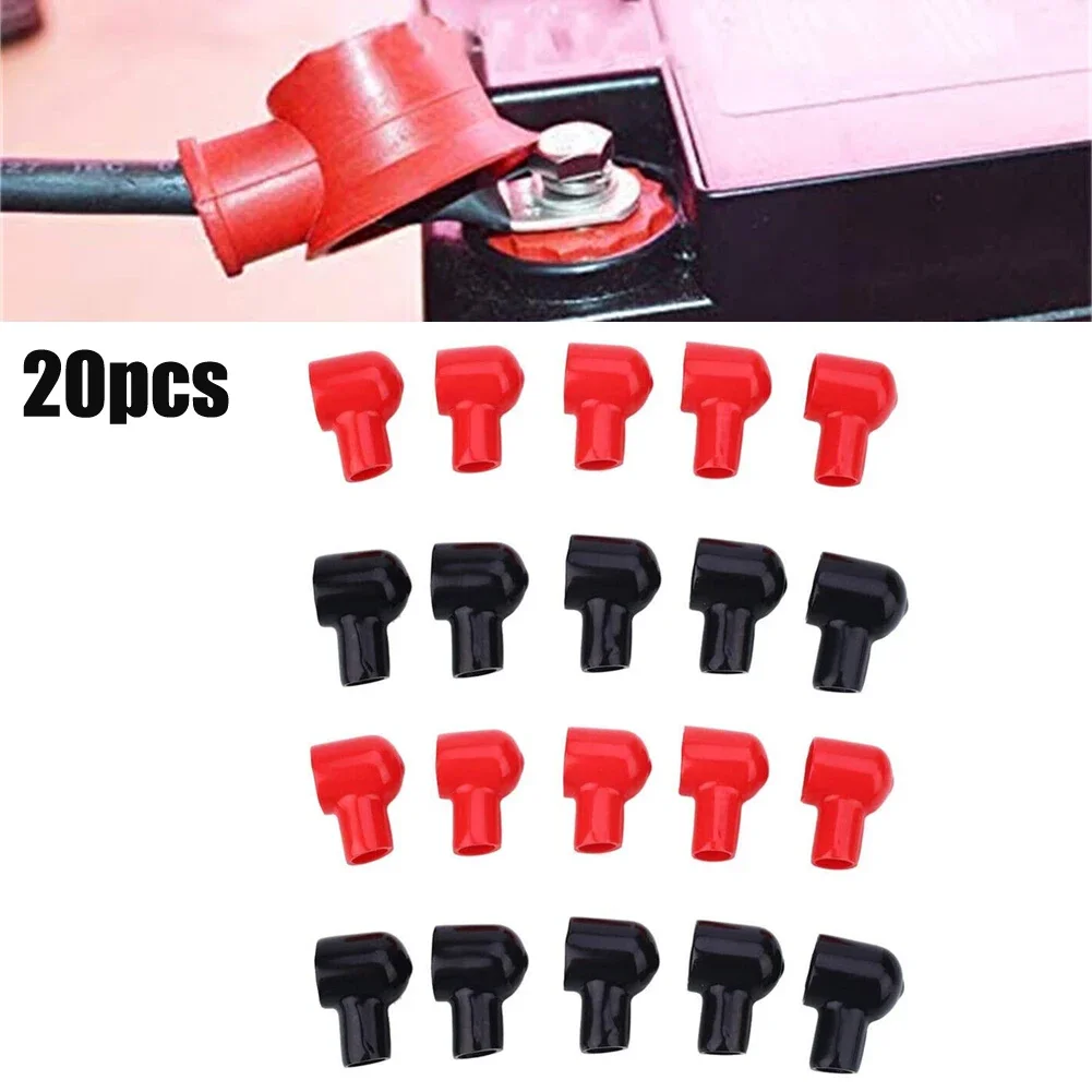 

20PCS Battery Terminal Cover Boots Insulating Protective Lug Cap For Car Marine Commercial Power Sports Battery Insulation Cover