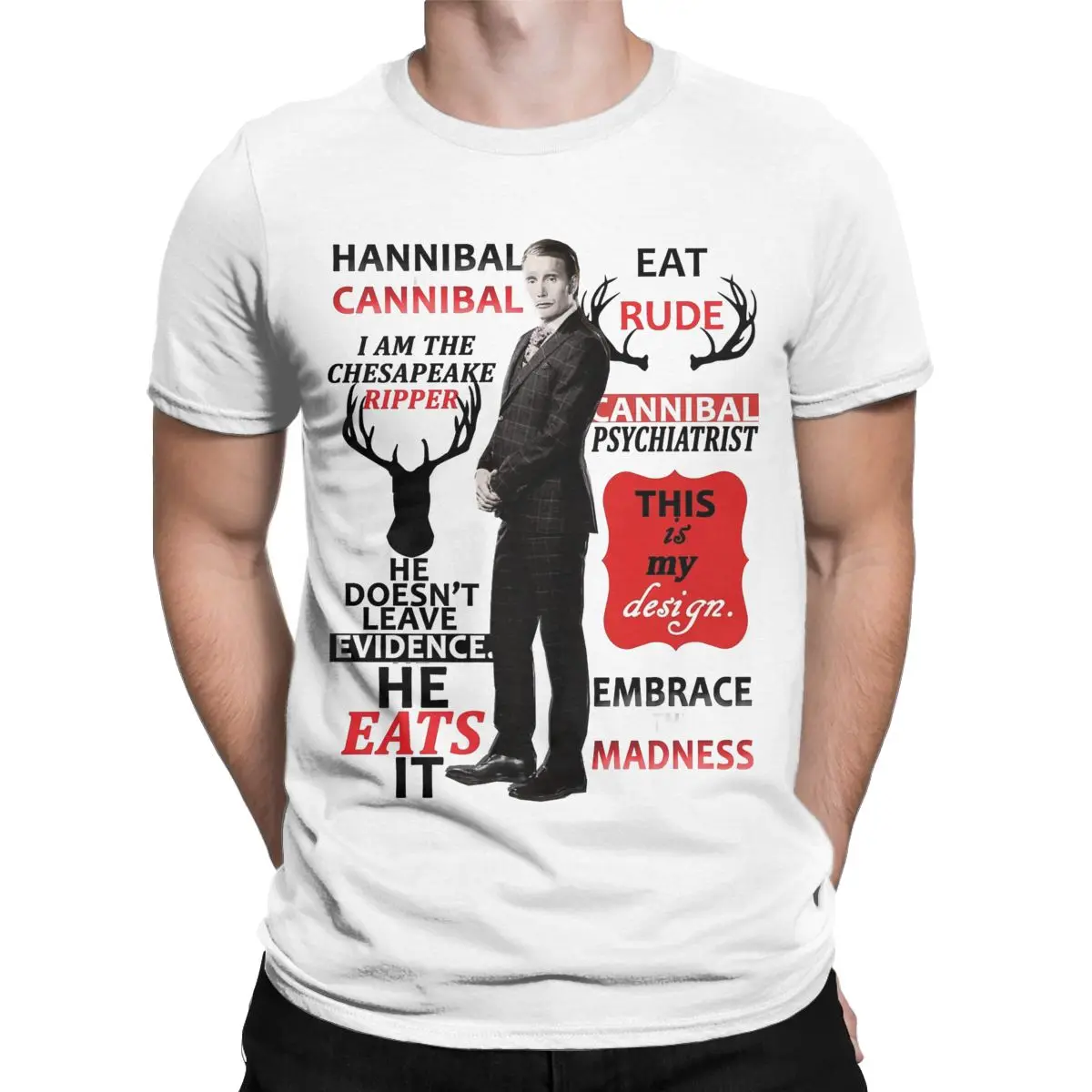 Футболки Hannibal Lecter Actor Movie Film Apparel для мужчин и женщин, уникальные винтажные футболки из чистого хлопка