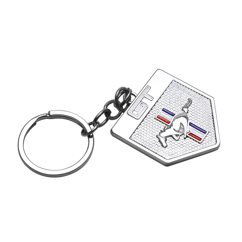 Mustang Keychain Metal Emblem Style Black Keyring For Ford Focus 2 3 MK2 MK3 MK5 Fiesta Car Motorcycle Accessories Fashion Gift