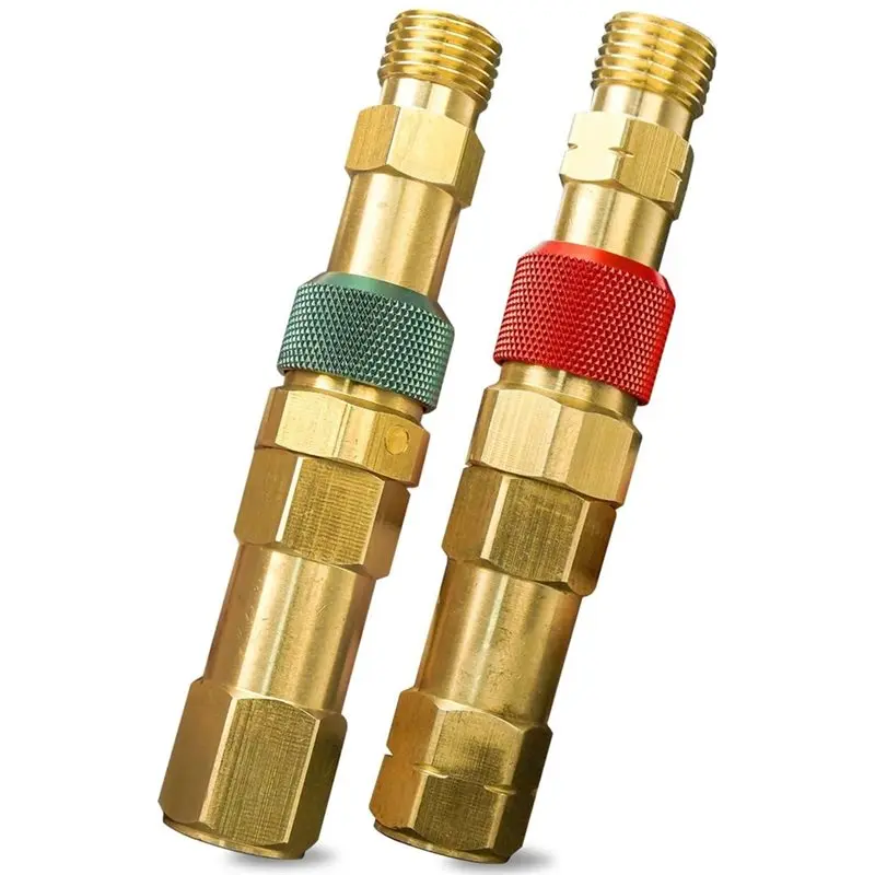

ABVS Regulator To Hose Quick Connect Fittings With Check Valves For Torch Welding- Replace QDB30 312-QDB30 For Torch To Hose Set