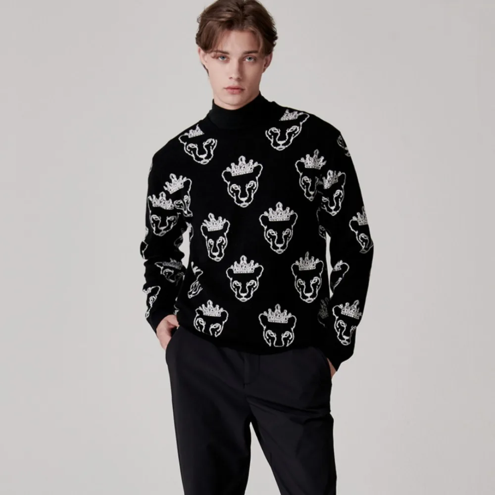 

"High Quality! Men's Golf Knitted Sweater! Best-selling and Versatile, Long-sleeved Pullover, Brand Design, Luxury!"