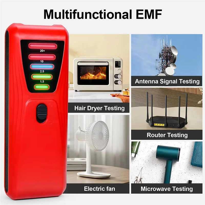 Detector EMF eléctrico ABUO-metro con luz LED, equipo de investigación paranormal, alta precisión para construcción Industrial