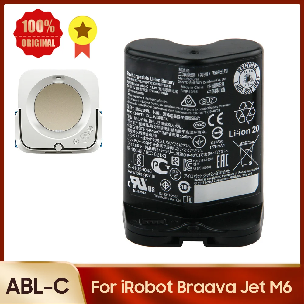 

New Sweeping Robot Battery ABL-C for IRobot Braava Jet M6 Vacuum Cleaner Replacement Battery Scrubbing and Mopping Robot