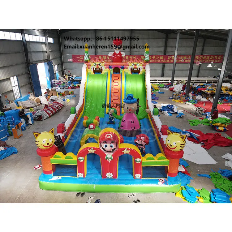 Hot Sale Custom Mari Themed Commercial Inflatable Playground Bounce House Combo PVC with Blower Inflatable Castle Park for Kids