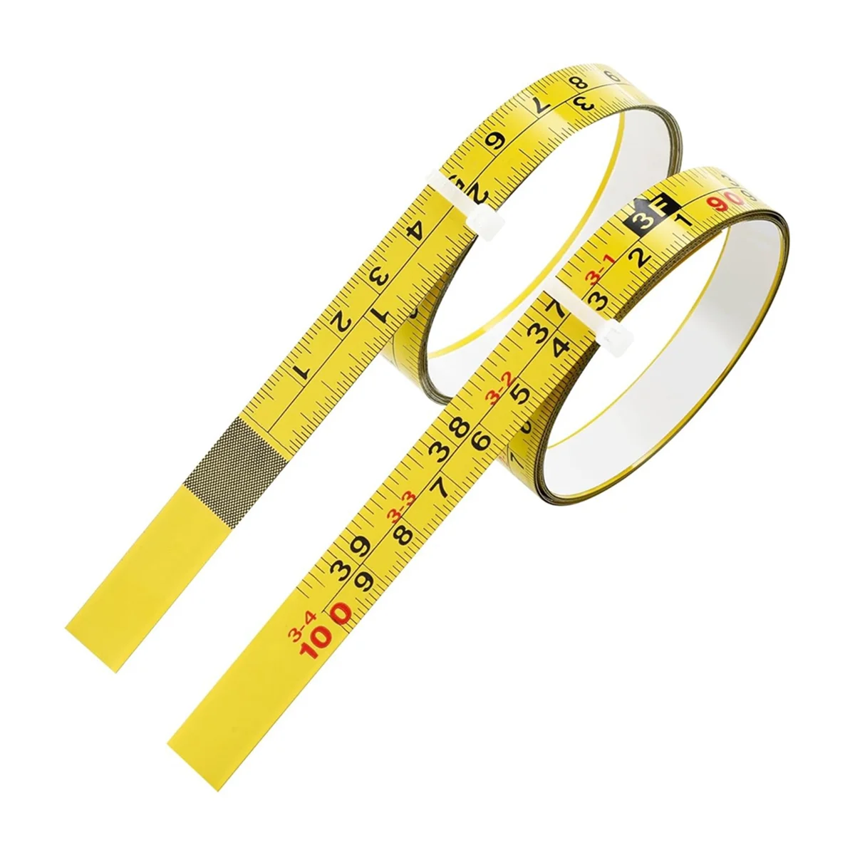 2 Packs Steel Self-Adhesive Measuring Tape, Right to Left Reading 100cm or 39-Inch Imperial and Metric Ruler Tape