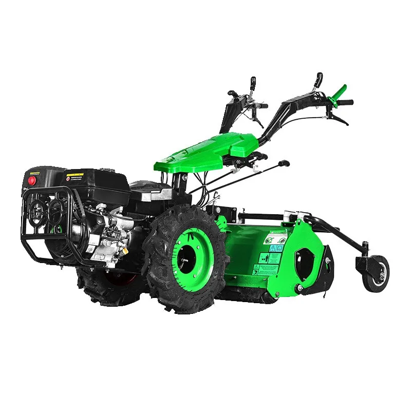 

Snow sweeping head trenching head multi-functional agricultural machine, four-wheel drive micro-tiller, household small plough