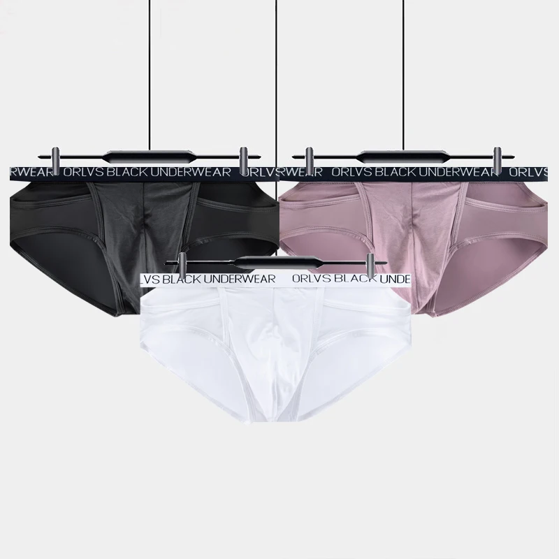 1PC Men's Briefs Summer Fashion Sexy Briefs Modal Solid Color Comfortable Breathable Soft Low Waist Sexy Slim Underwear
