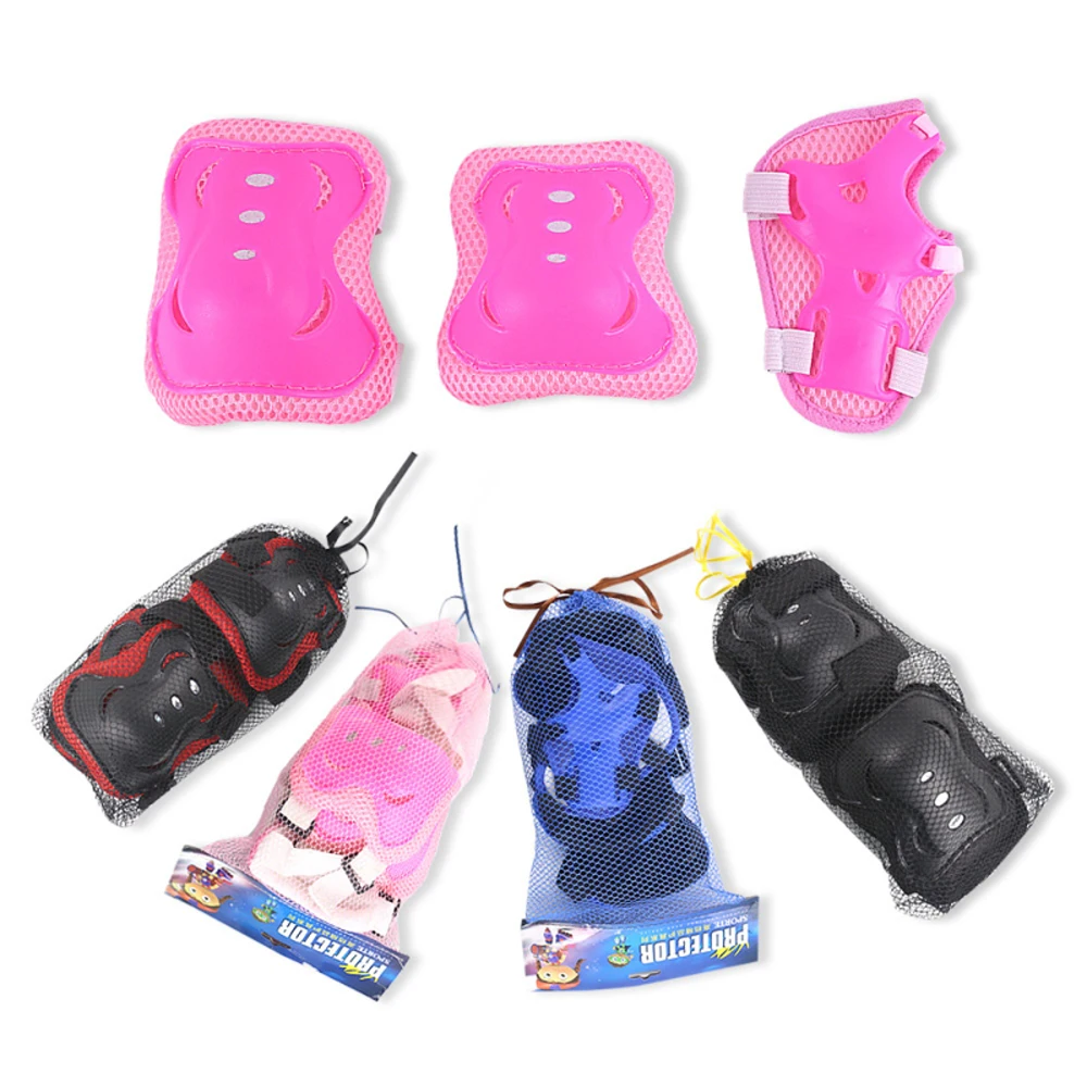 

Gear Cycling Bike 6pcs/set Riding Sports Skateboard for Roller Skates Elbow Pads Wrist Protective Kids Protective Gear Knee Pad