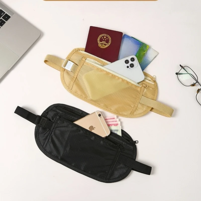 1pc New Cloth Waist Bags Travel Pouch Hidden Wallet Passport Money Waist Belt Bag Slim Secret Security Useful Bags Chest Packs