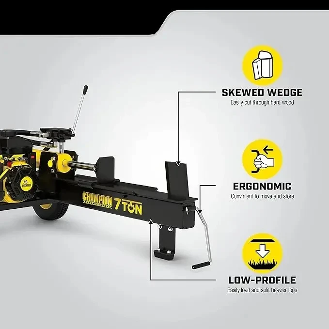 7-Ton Compact Horizontal Gas Log Splitter with Auto Return