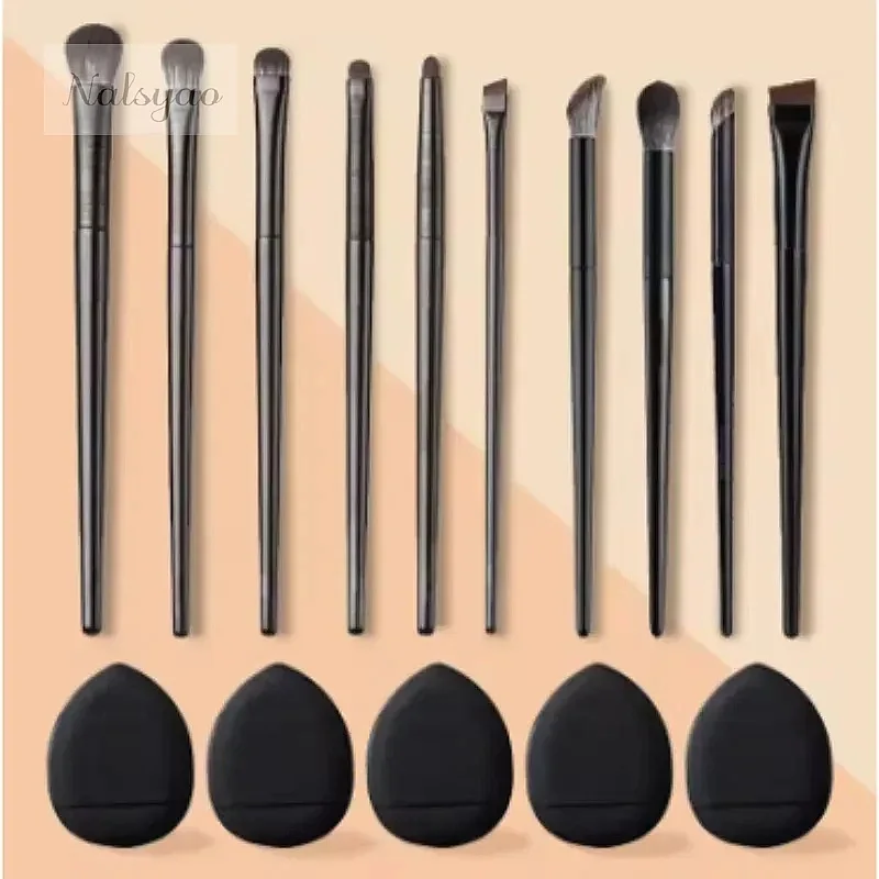 Set Eye Makeup Brushes 10-Piece Smudge Undercover Eyeliner Blade Eye Detail Small Soft Bristle Eyeshadow Brush