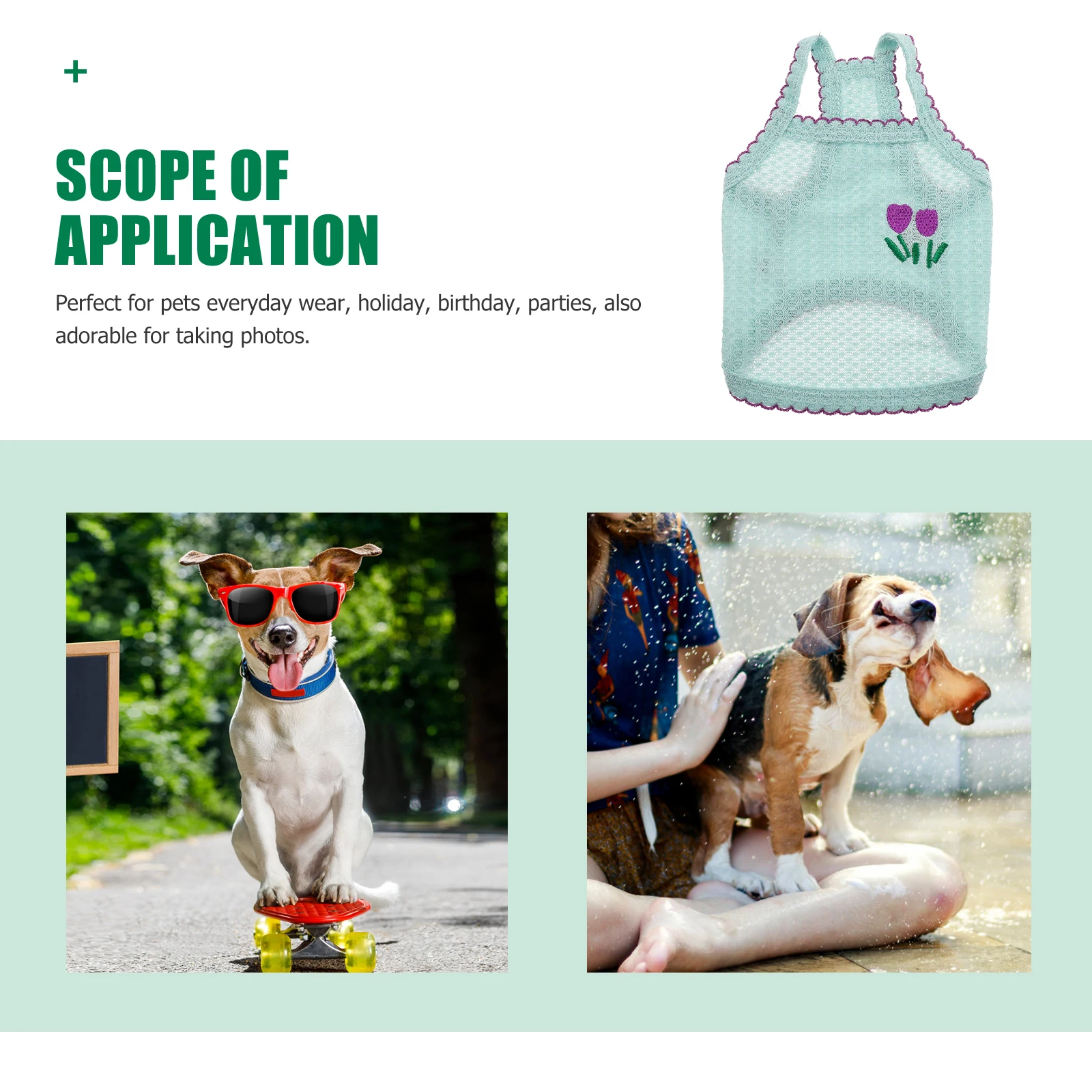 

Soft Puppy Vest Summer Pet Clothing Breathable Comfortable Cute Tank Top Party Birthday Costume Easy Wear Washable Vest Lovely
