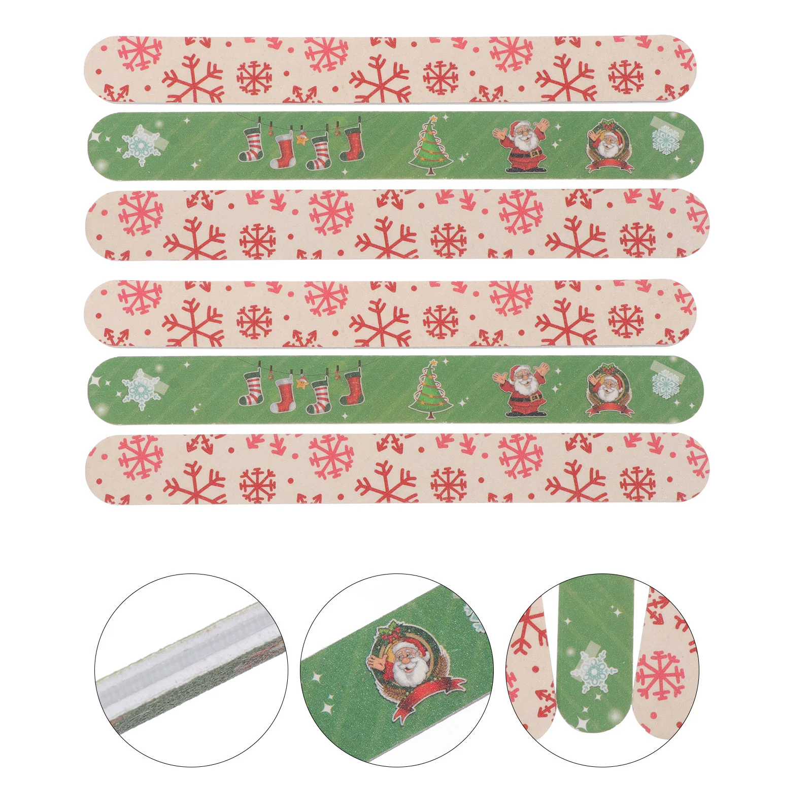 

12 Pcs Nail Tools Christmas File Xmas Files Polisher Grit Set Manicure Father