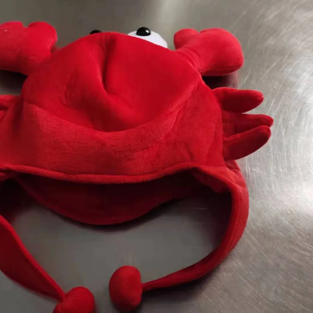 

Crab Head Hat Material Funny Headwear Christmas Costume Parties Photo Accessory