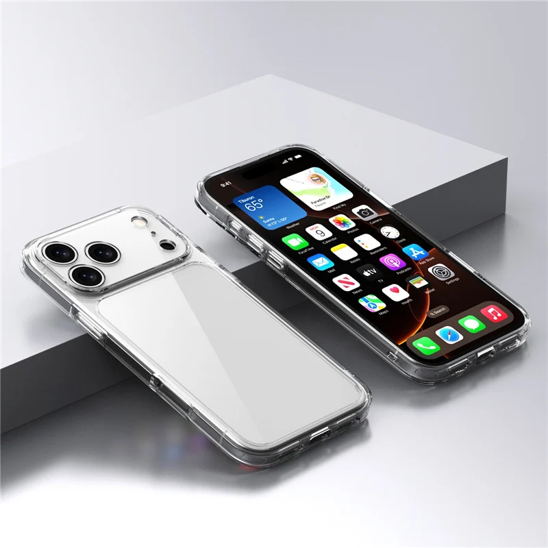 Luxe Transparante Stootvaste Case voor iPhone 17Air 17 17Pro 17Pro Max Transparante Hybride TPU+PC Beschermende Harde Achterkant Cover