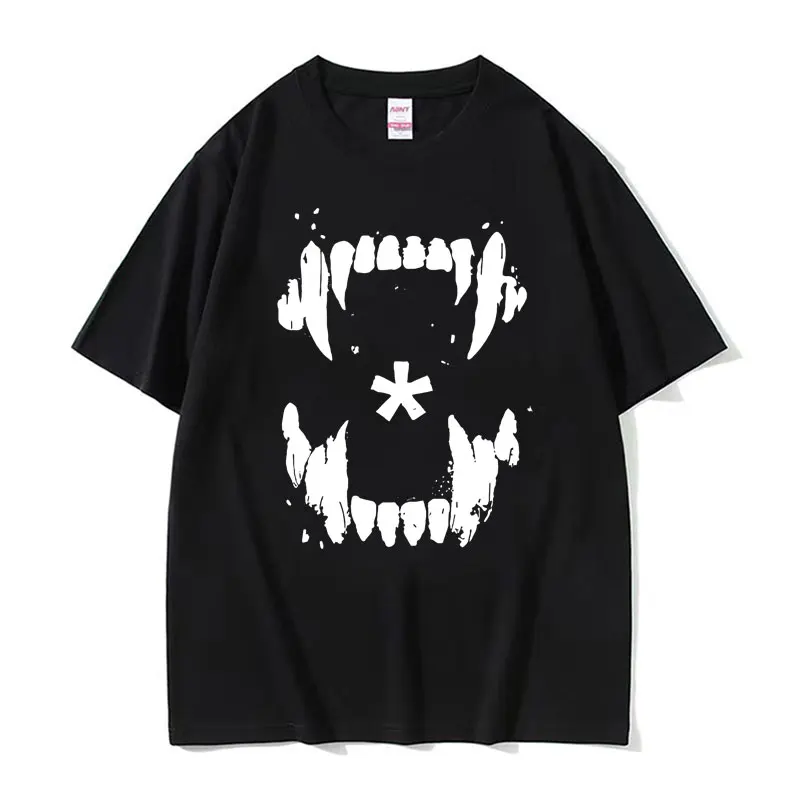 Rapper Playboi Carti Opium Teen X Print T Shirt Men Women's Clothing Hip Hop Vintage T Shirts Male 100% Cotton Oversized T-shirt