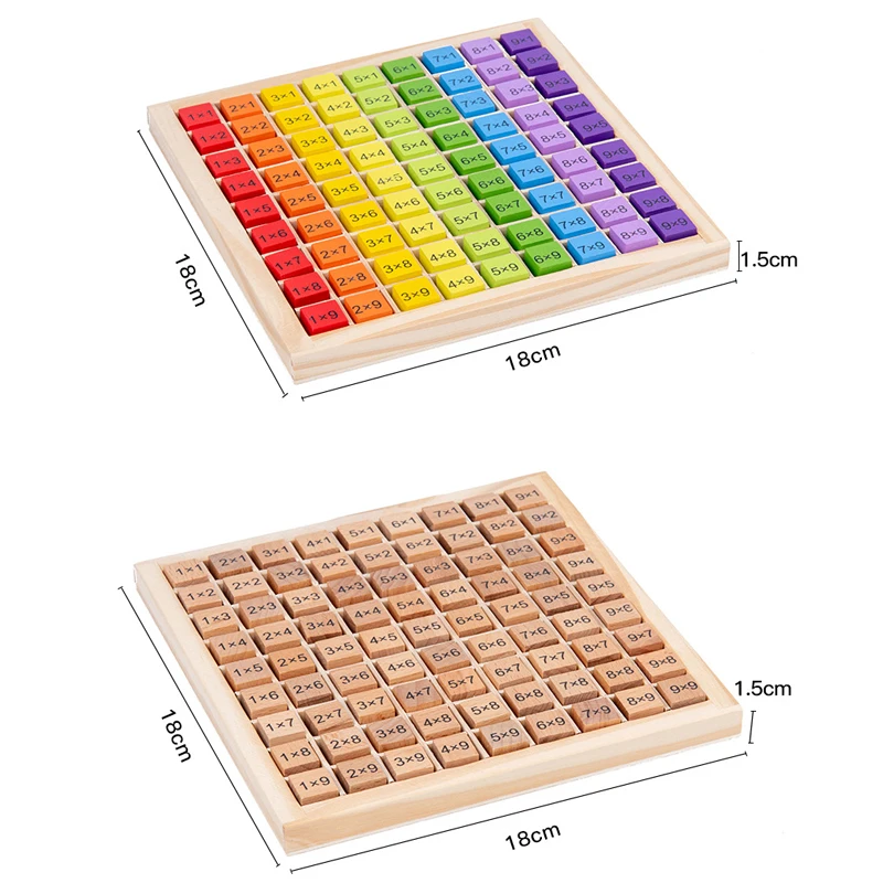 Drewniane zabawki edukacyjne Montessori dla dzieci zabawki dla dzieci 99 stół mnożenia przedszkole matematyka arytmetyka pomoce nauczycielskie