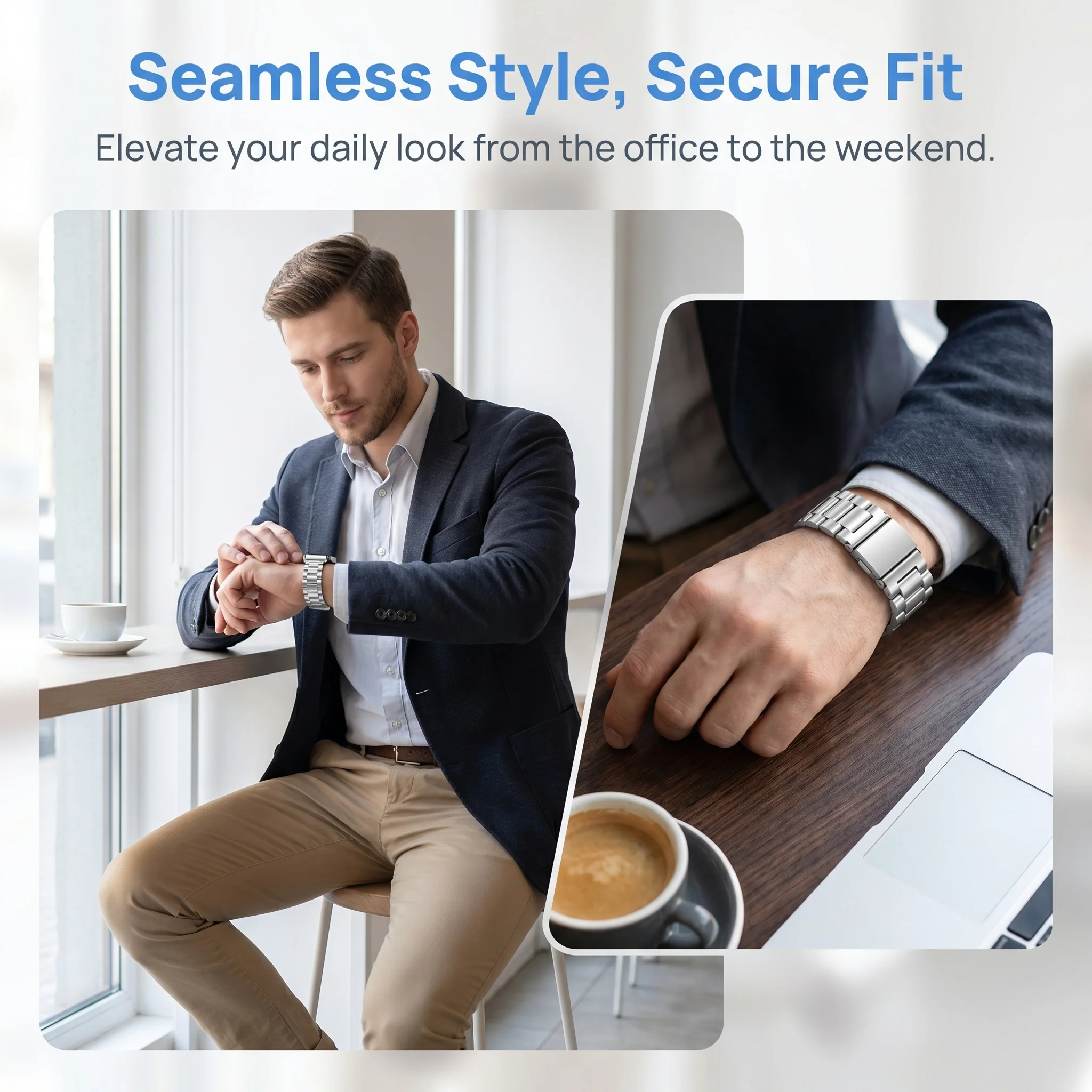 Stainless Steel Watch Strap Adjustable Quick Release Watchband Bracelet Straps for Samsung Galaxy Fit 3 SM-R390 Wriststrap