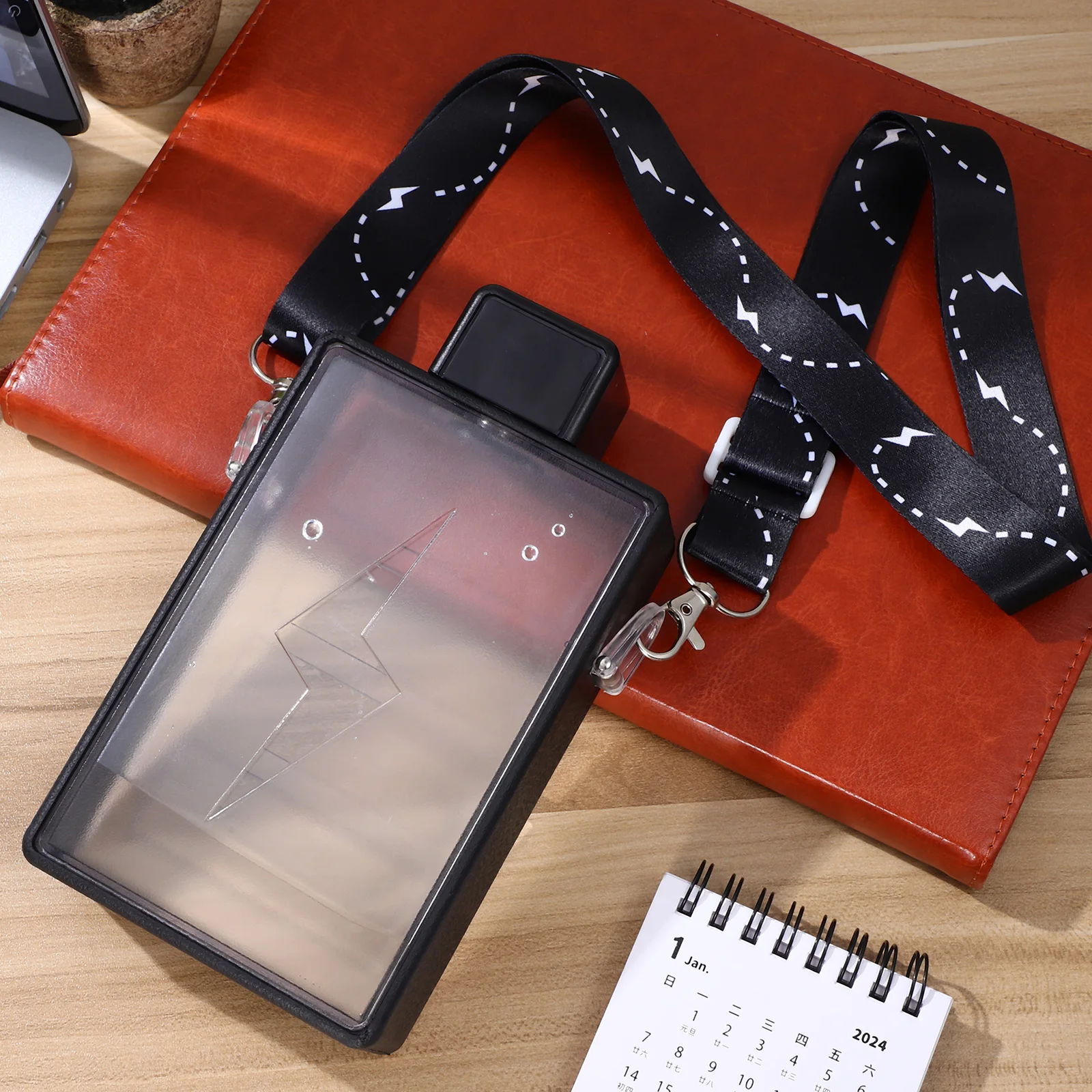 

Stylish Rectangular Water Bottle 450Ml Clear Flat Sports Bottle For Fitness Outdoor Portable Large Capacity Gym Workout Exercise