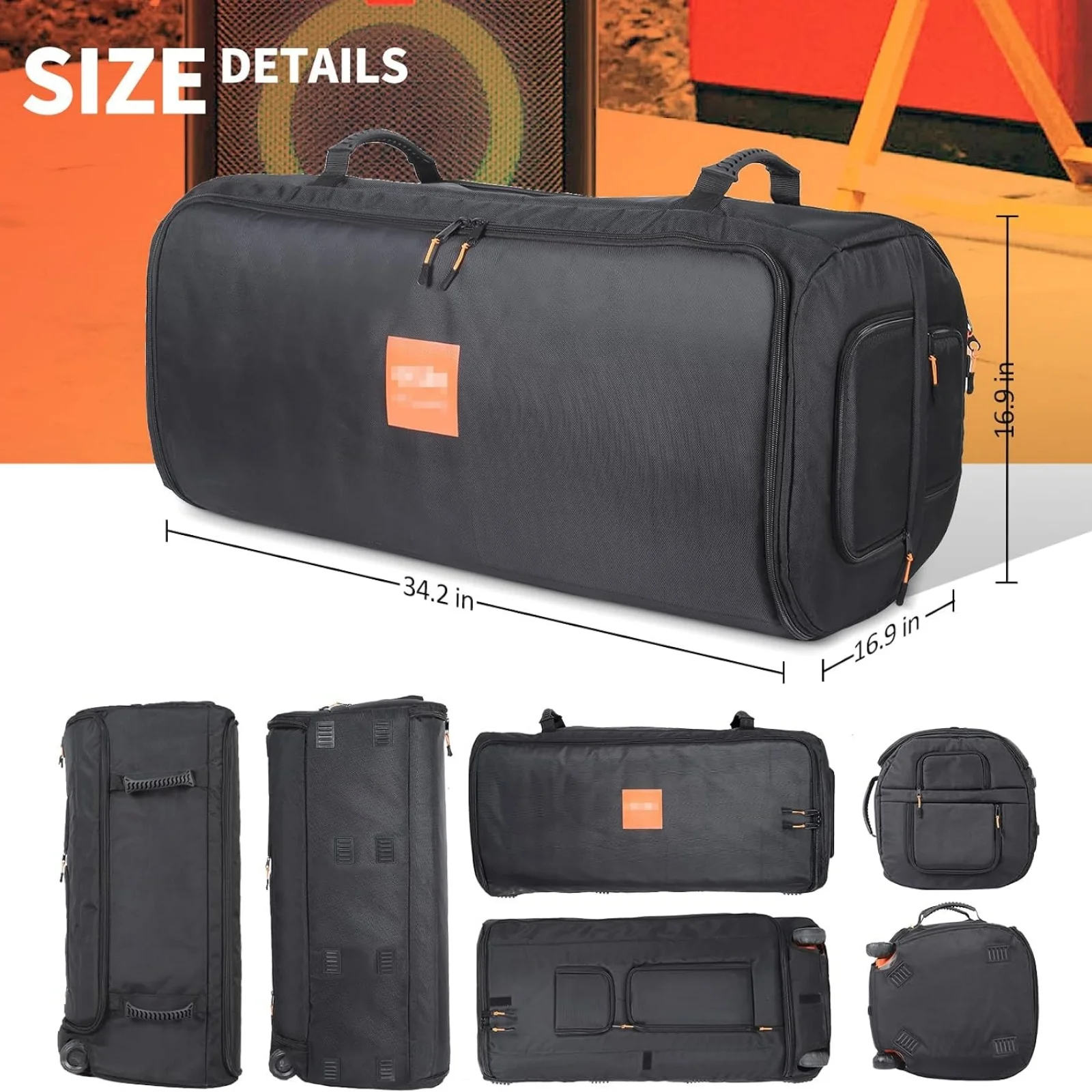 1pcs Portable Speaker Dust Cover with For JBL PARTYBOX 710 Speaker Storage Bag Party Speaker Carry Case Cover with 2 Handlebars view 4