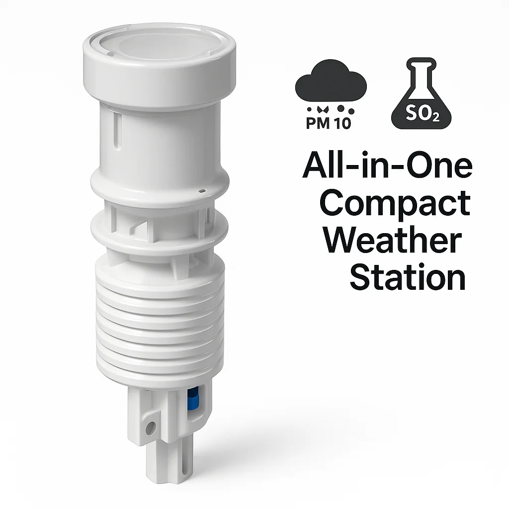 2026 Scientific Research RS485 Modbus PM2.5 PM10 SO2  NO2 Temperature Humidity All-in-One Compact Weather Station