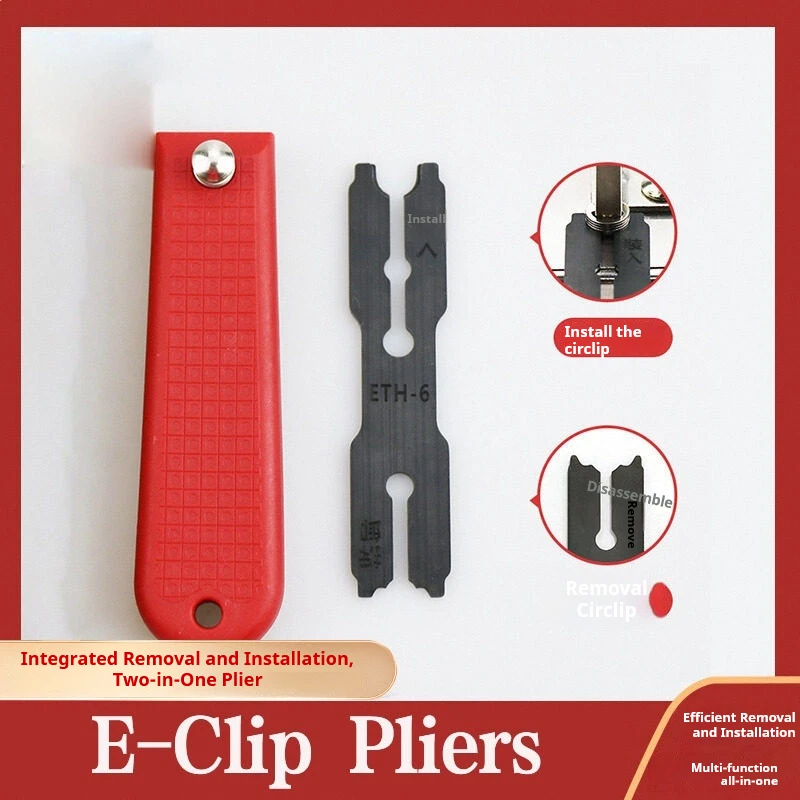 E-Clip Pliers E-Ring Installer Remover Tool ETH Circlip Snap Ring Retaining Ring Pliers for Shafts 3mm to 24mm Removal Set