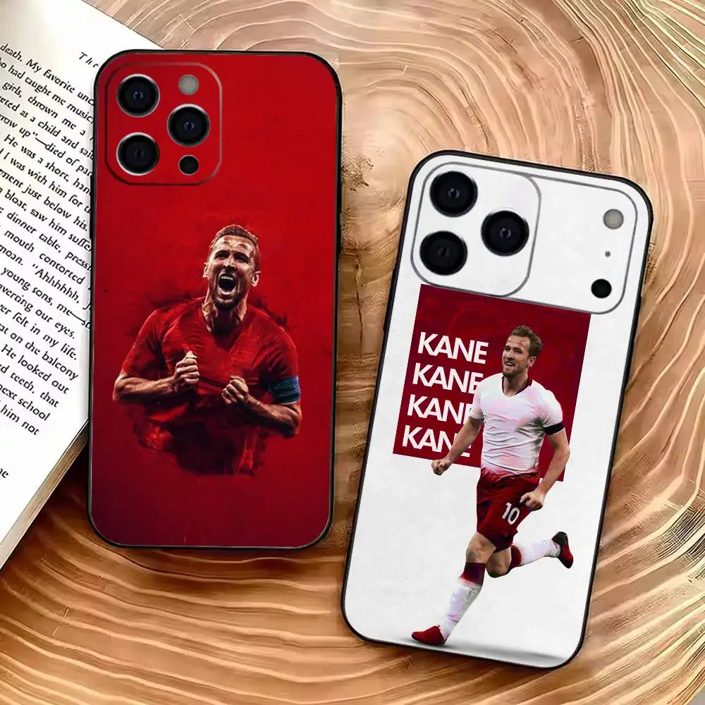 

H-Harry Kane-Football Phone Case For iPhone 17,16,15,14,13,12,11 Pro Max,16Plus,XS Soft Black Cover