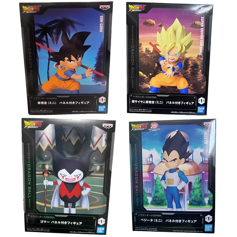En Stock BANDAI Original BANPRESTO Dragon Ball DAIMA Son Goku (Mini) Vegeta Super Saiyan figura de Anime modelo juguete adornos regalo