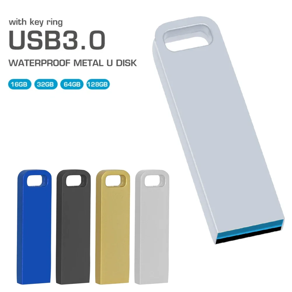 METAL  USB 3.0 Flash Drive 128GB 64GB Metal U Disk Pen Drive 360 Degree Rotation Flash Drive Memory Stick Pendrive For Laptop