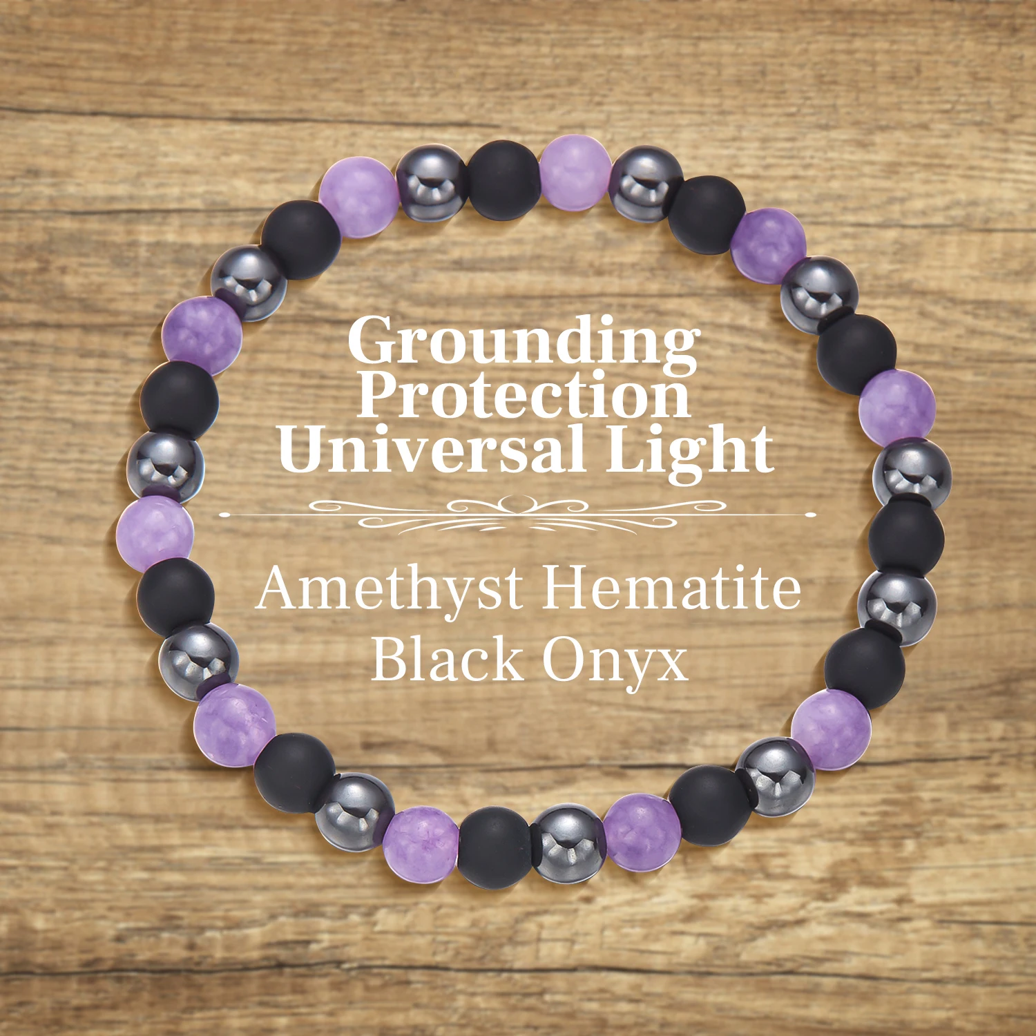 Natural Stone Bracelet Amethyst Quartz Tiger Eye Crystal Beads Bangles Women Men Health Wealth Lucky Reiki Healling Jewelry Gift