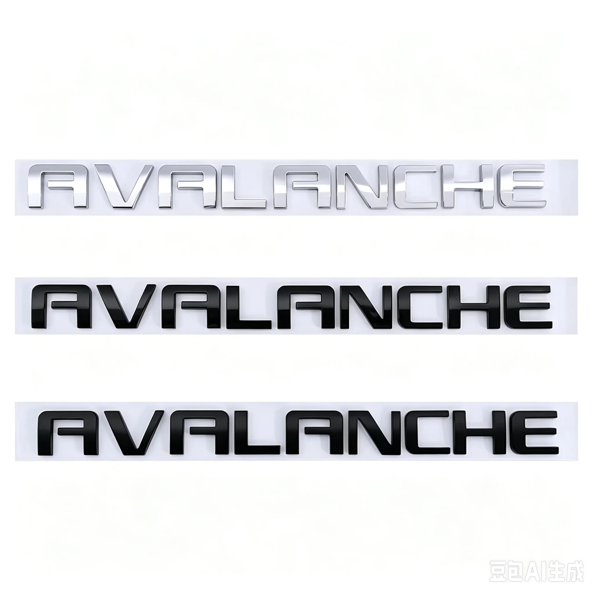Suitable for Chevrolet GMC AVALANCH Modification, Electroplated ABS Car Label, Trunk Label Decoration Car Sticker Emblem
