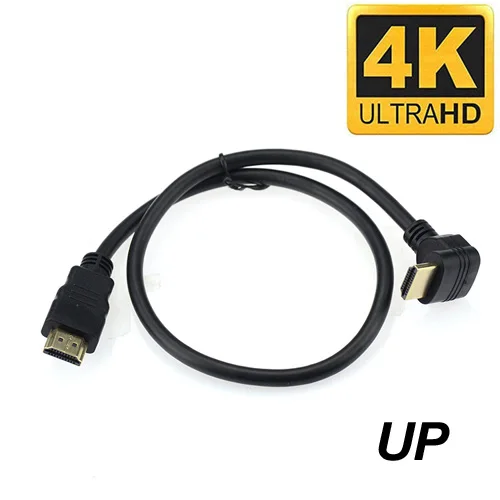 0.5/1.5M kabel HDMI do HDMI męski HD/lewy/prawy w górę w dół kąt 90 stopni szybki kabel przedłużający 4K 90 V1.4 do kamery telewizyjnej PS4