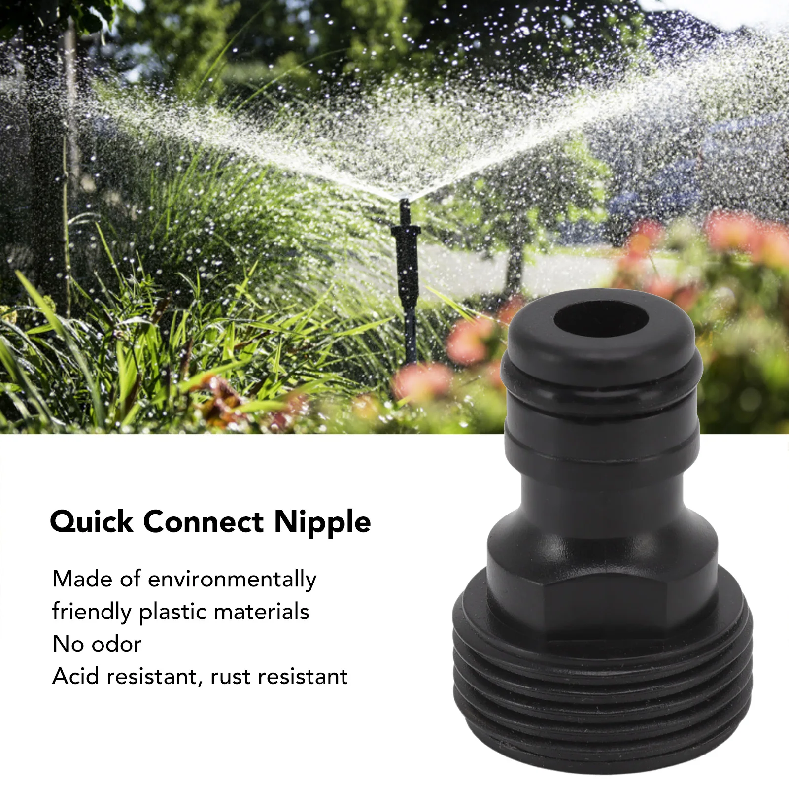 10Pcs Plastic G3/4 Male Thread Tap Connector 25mm Hose Nipple Quick Coupler Reinforced Thread Faucet Adapter for Garden Watering