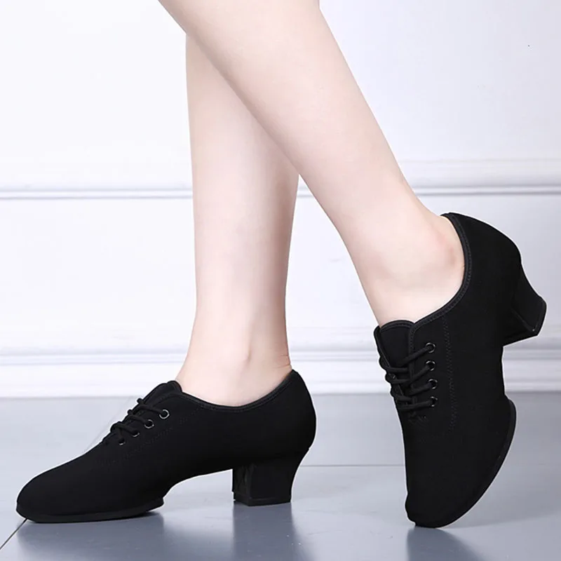 

Venus Lure Women Latin Dance Shoes Jazz Ballroom Salsa Mid Heels Training Modern Tango Dance Sneakers